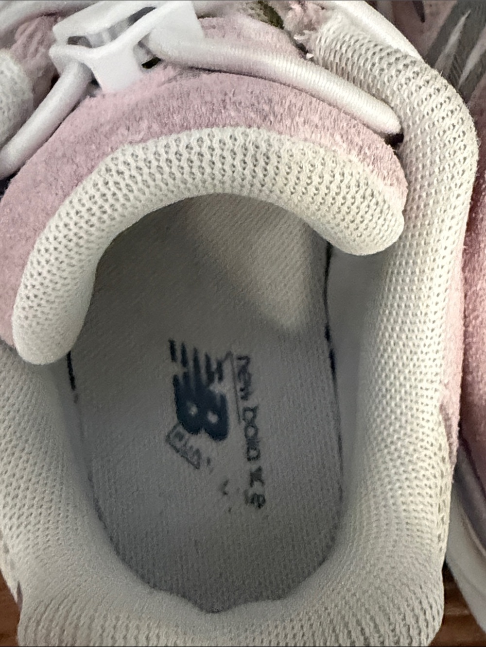 New Balance Kids Pastel Pink and White Athletic Sneakers - Picture 5 of 9
